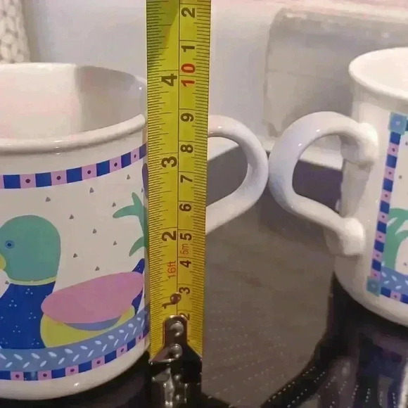 Vintage American Greetings Designers Collection Duck Coffee Tea Mug Cup Set of 2 - Picture 4 of 7